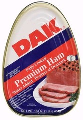 DAK Premium Ham Fully Cooked water added 2 PKS-16oz. Ready to eat Picnic Food