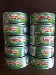 10 CHICKEN OF THE SEA BEST TUNA CHUNK LIGHT TUNA IN WATER NET WT 5 OZ EA 02/2026