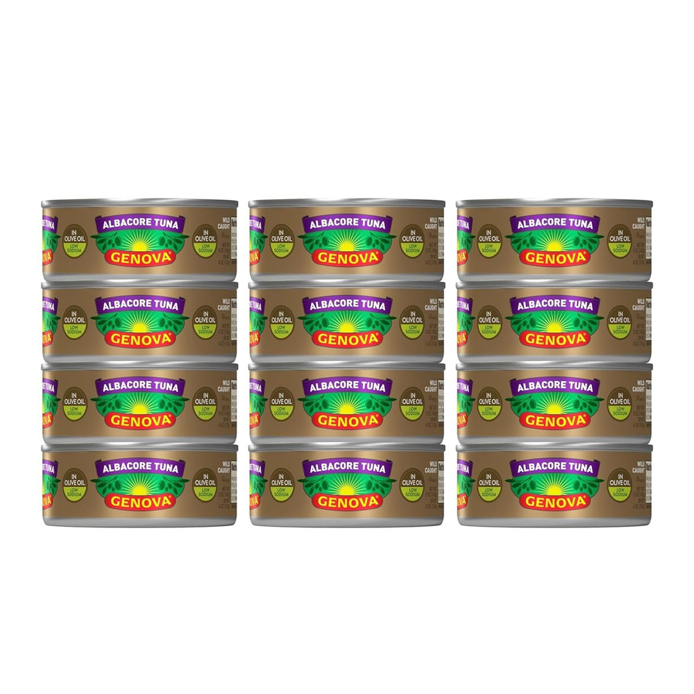 🐟NEW Low Sodium Albacore Tuna in Olive Oil 12 Pack 5oz Premium Canned Fish
