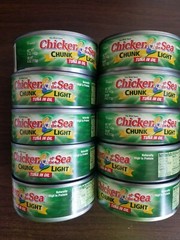 10 CANS BEST TUNA CHICKEN OF THE SEA CHUNK LIGHT TUNA IN OIL NET WT 5 OZ 12/2024