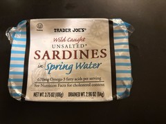 Trader Joe’s Wild Caught Unsalted Sardines in Spring Water. 2 Pack