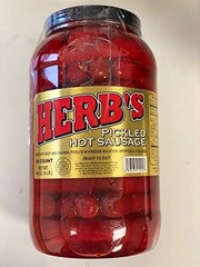 Herbs Pickled Hot Sausage 39ct Gallon Jar