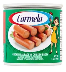 Carmela Chicken Sausage In ChickenBrooth, 5 oz Can 6 Count