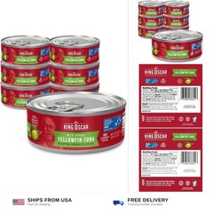 King Oscar Yellowfin Tuna in Extra Virgin Olive Oil, 5 Ounce Cans (Pack of 6)…