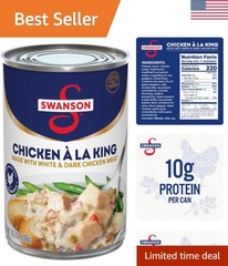 Swanson Canned Chicken a la King With White and Dark Chicken Meat, 10.5 OZ Can
