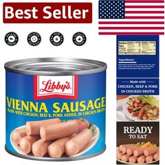 Ready-to-Eat Vienna Sausage in Chicken Broth – 24 Cans of Convenient Protein