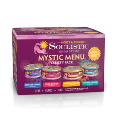 Soulistic Moist and Tender, Mystic Menu Variety Pack, 5.5oz Can, Pack of 12