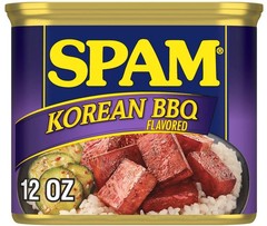 (2 pack) SPAM Korean BBQ Flavored, Shelf Stable, 12 oz Aluminum Can