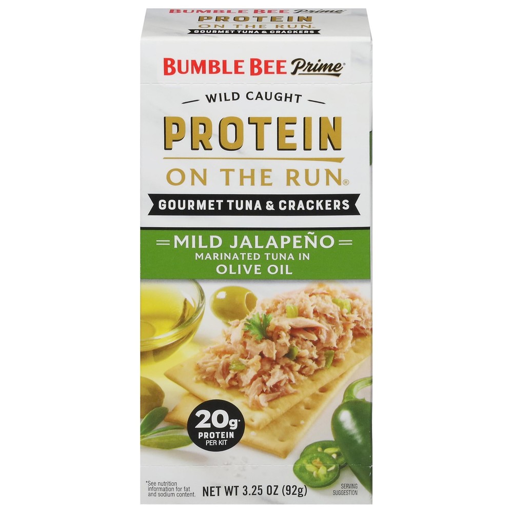 Bumble Bee Prime Protein on the Run Tuna Snack Kit Gourmet Tuna Marinated in…