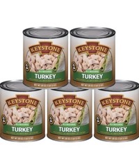 5 Cans – Keystone Meats All Natural Turkey Fully Cooked 28 oz Exp. 2029