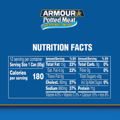 3 Pack – Armour Potted Meat Made With Chicken and Pork, 3 oz., 12 ct.