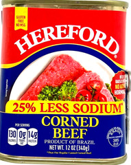 HereFord 25% Less Sodium Corned Beef 12 oz ( Pack of 12 )~6/2028