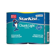 StarKist Chunk Light Tuna in Water, 5 oz, 8 Cans pack of 2