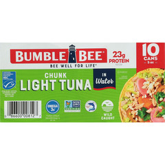 (Pack of 10) Bumble Bee Chunk Light Tuna in Water, 5 oz cans….