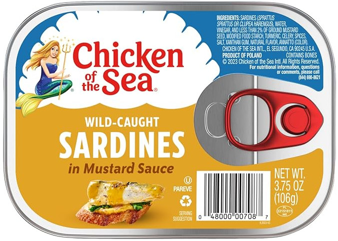 Chicken of the Sea Sardines: In Mustard Sauce (Pack of 4) 3.75 oz Cans