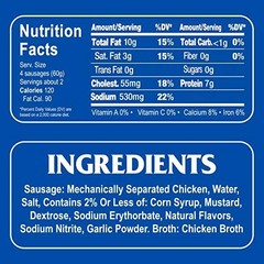 Canned Chicken Vienna Sausage, 4.6 OZ – Pack of 24, Ready-to-Eat, High Protein