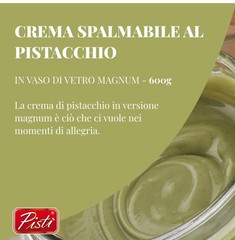 Pisti Cream of Pistachio from Sicily 21.2oz 600g Artisanal Italian Nut Spread