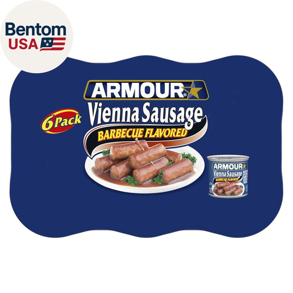 Star Vienna Sausage, Barbecue Flavored, Canned Sausage, 4.6 Oz (Pack of 6)