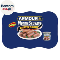 Star Vienna Sausage, Barbecue Flavored, Canned Sausage, 4.6 Oz (Pack of 6)