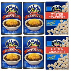 Skyline Chili Bundle – 4 Cans of Chili 15 Oz + 2 Boxs of Crackers