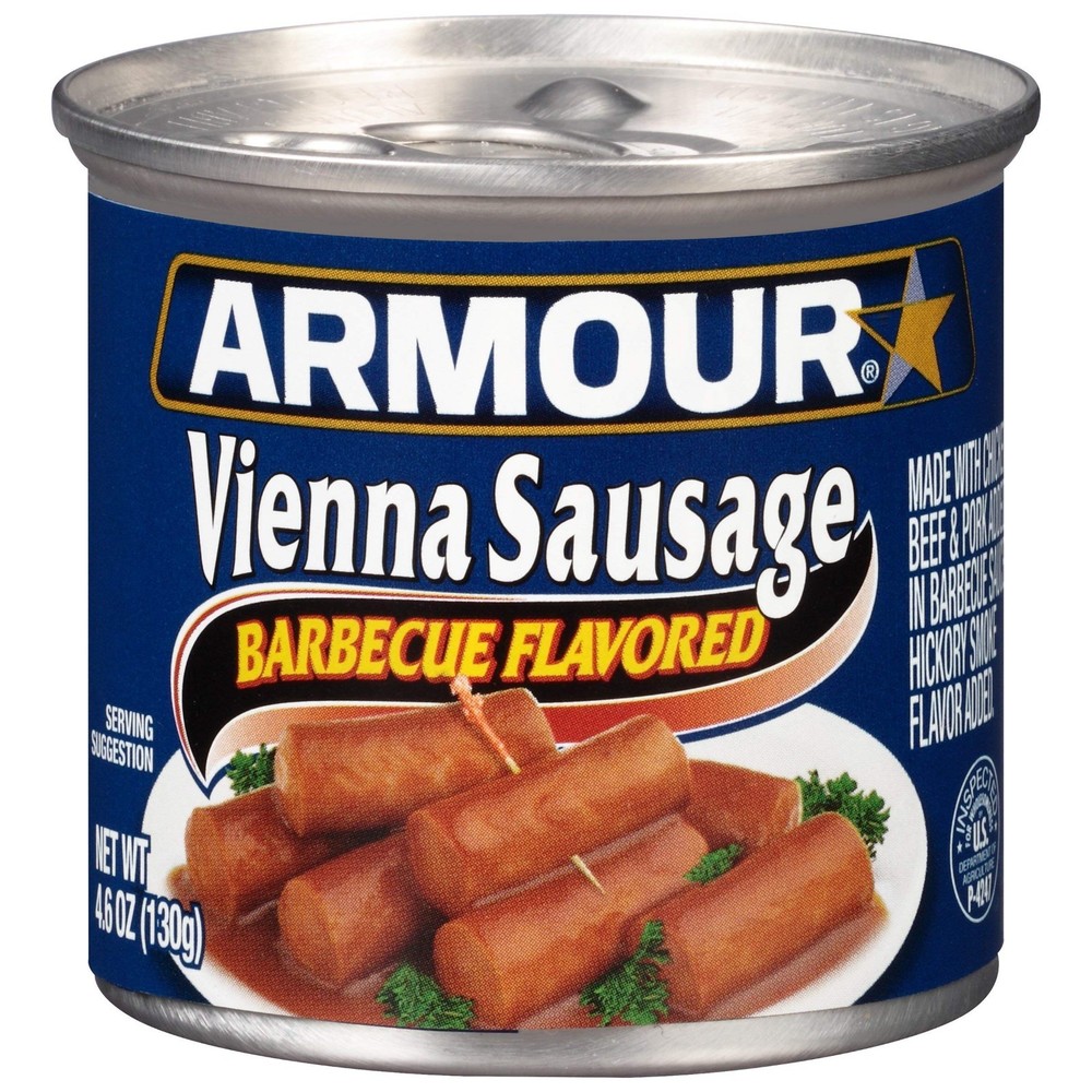 Barbecue Flavored Vienna Sausage, Canned Meat, 4.6 OZ – Pack of 24, Great Snack!