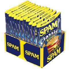 SPAM Classic Single Pouches, Fully Cooked Pork with Ham, 2.5 oz, 12 Pack