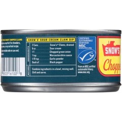 Snow’s Chopped Clams in Clam Juice 6.5 oz x 4 cans