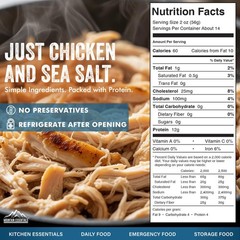 Fully Cooked Chicken 28 Oz – Canned White Meat for Daily Meals, Camping & Eme…