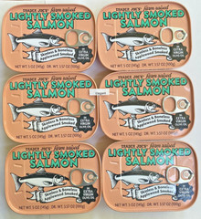 Pack-6 Trader Joe’s Light smoked Salmon Skinless Boneless in Olive Oil 5 oz Each
