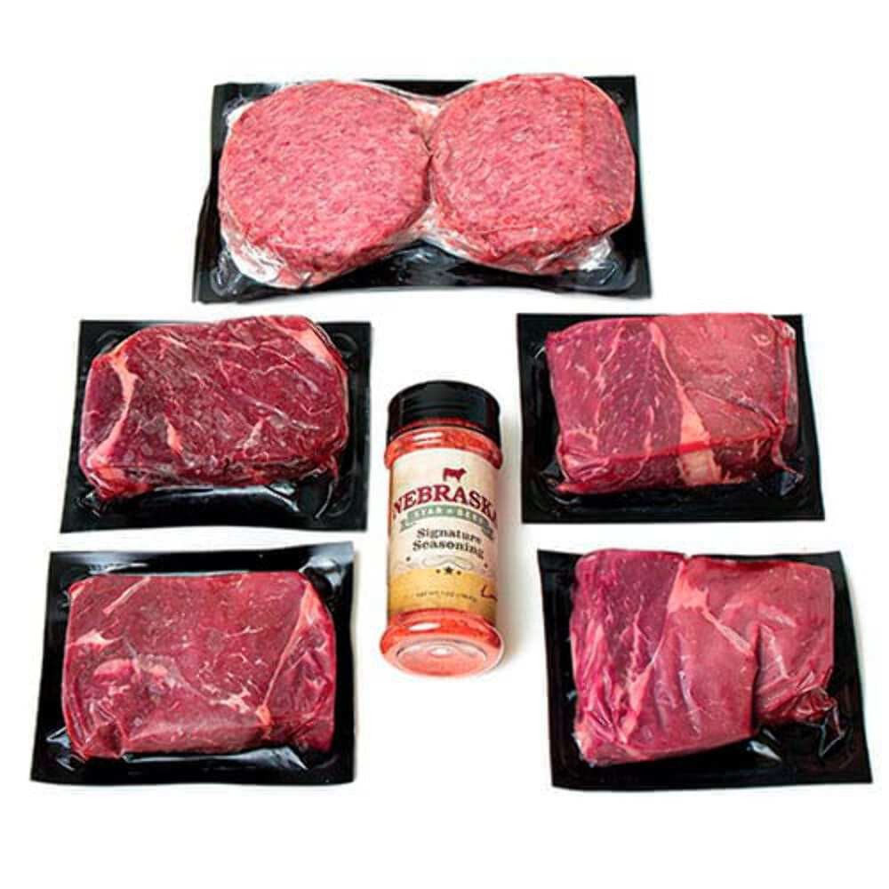 Honest Value Beef Package | 10 oz Top Sirloins, 1/3 lb. Patties & Seasoning | Sh
