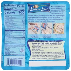 Chicken Breast Rib Meat Pouch 3oz 20g Protein Keto Gluten Free Cooked Chunks