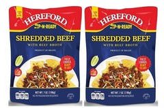 Hereford Shredded Beef with Beef Broth 2 Pack