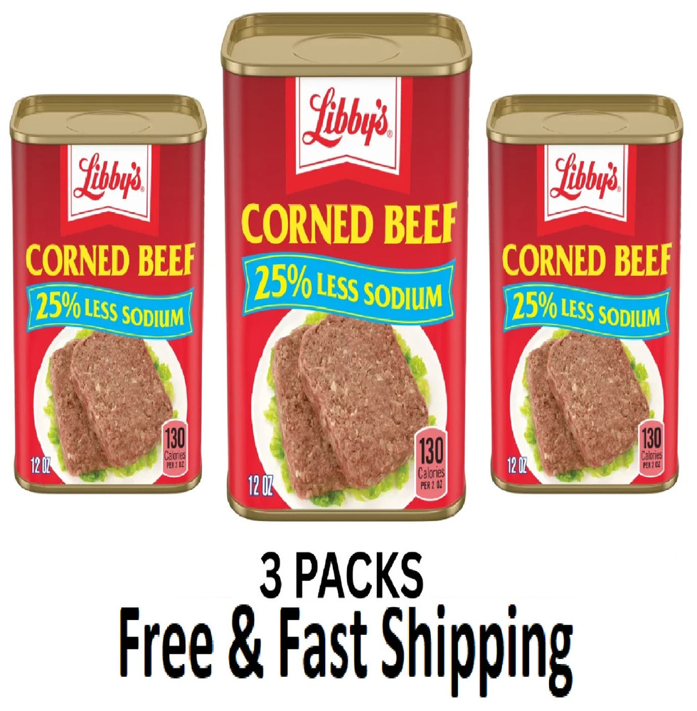 Libby’s Corned Beef, 14g Protein Per Serving, Canned Meat, 12 oz. Can