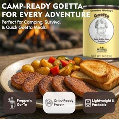 Traditional German-Style Goetta Canned Meat – 14.5 Oz, Fully Cooked, Pack of 12