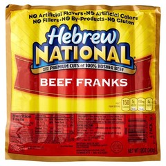 Hebrew National Beef Franks, 12 Oz (4 Pack) 28 Total Hotdogs