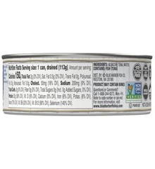 Blue Harbor, Albacore Tuna in Water No Salt Added, 4.6 oz
