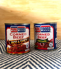 Purefoods Corned Beef Hot & Spicy and Chili Garlic (210g) NEW! Philippines