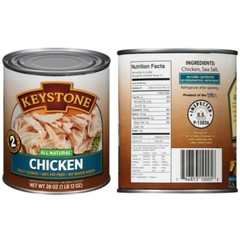 5 Cans – 1 of Each/Keystone All Natural Ground Beef, Beef, Chicken, Pork, Turkey