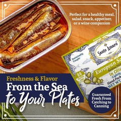 High-Protein Canned Sardines in Pure Olive Oil – 12-Pack, Sustainably Sourced