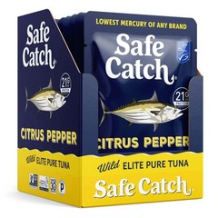 Safe Catch Elite Lowest Mercury Wild-Caught Tuna Pouch Citrus Pepper Seasoned…