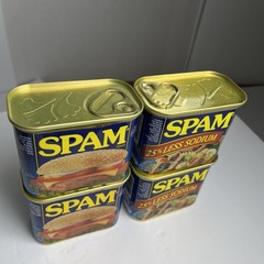 4 Cans of SPAM, 2 25% Reduces Sodium Cans & 2 Reg Cans Canned Meat 12 oz READ*