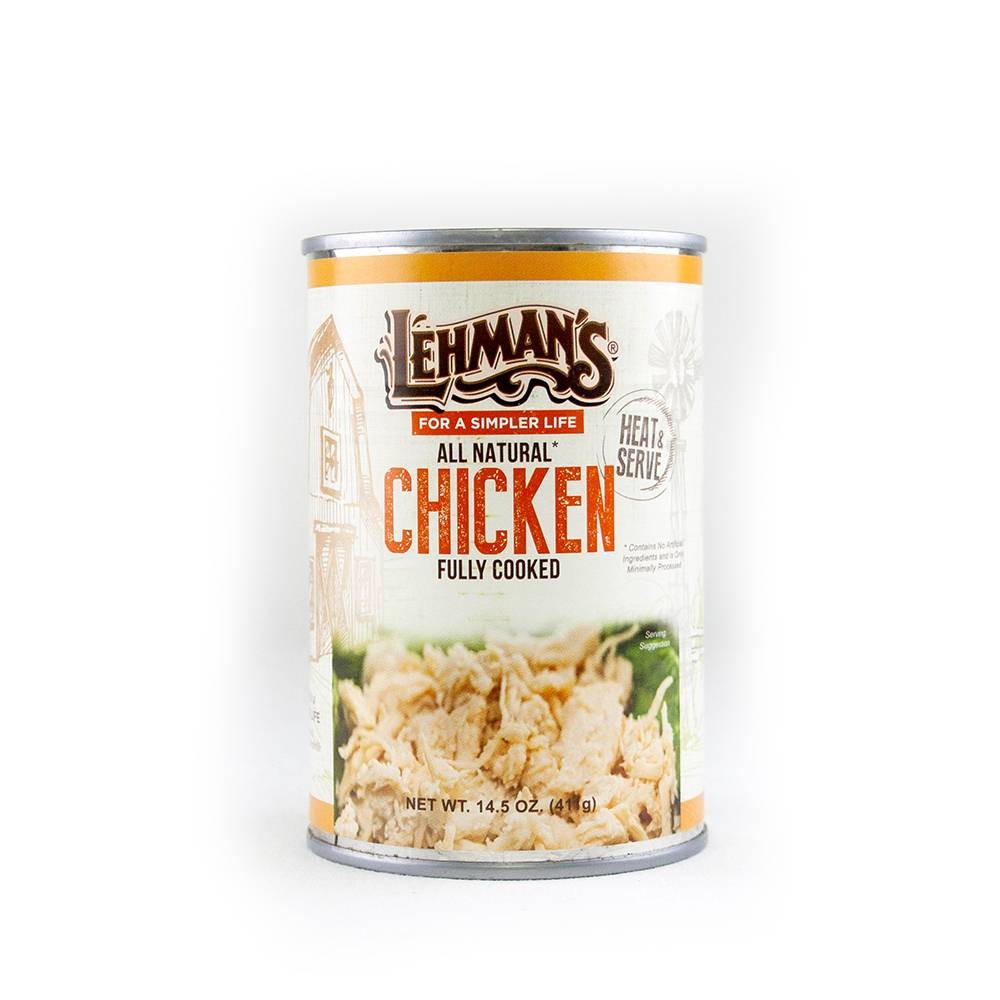 Lehman’s All Natural Canned Meat, USA Made, 14.5 oz, Case of 24, Chicken