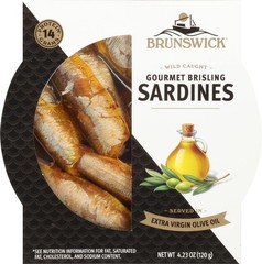 Wild Caught Gourmet Brisling Sardines in Extra Virgin Olive Oil, 4.23 oz Can