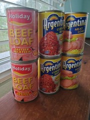 Argentina MEATLOAF & CORNED BEEF & Holiday BEEF LOAF 150g Each NEW! 6 Cans