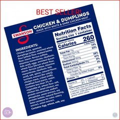 Swanson Canned Chicken and Dumplings With White and Dark Chicken Meat, 10.5 OZ C