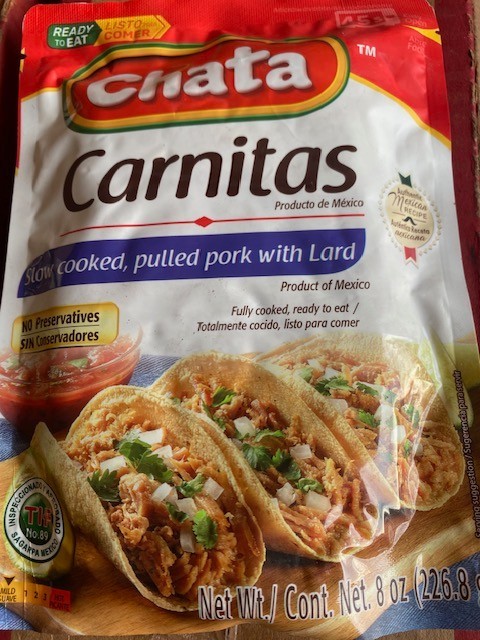 (12 PACK) Chata Carnitas – Slow Cooked, Pulled Pork with Lard – 8 oz