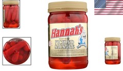 Single Serving 16oz Jar of Spicy Pickled Sausages – Tangy Goodness