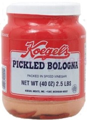 Tangy Pickled Ring Bologna in Spiced Vinegar Jar – Gluten-Free Snack