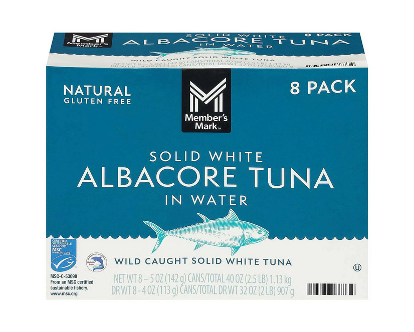Member’s Mark Premium, MSC Certified, Solid White Albacore Tuna 5 oz., 8 pk.