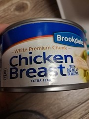 3 Cans Chicken Breast Brookdale 98% Fat Free. Gluten Free. 12.5oz C/u. White.